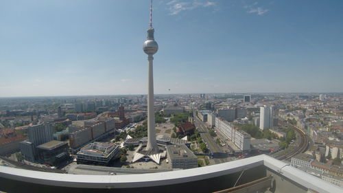 Aerial view of buildings in city