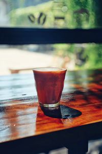 Close-up of drink on table