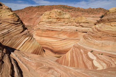 Aerial view of rock formations