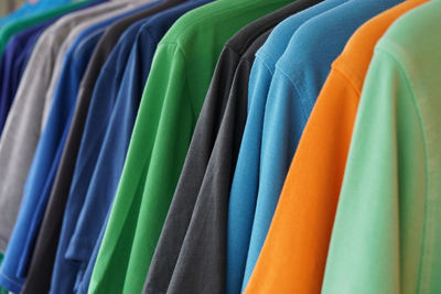 Full frame shot of colorful shirts