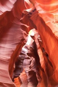 Low angle view of rock formation