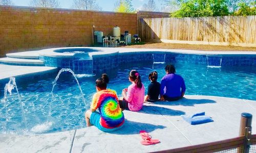 People swimming in pool