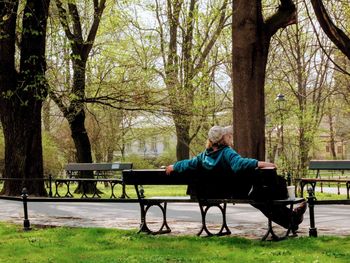 Man sitting in park