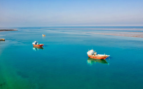 Scenic view of blue sea against sky