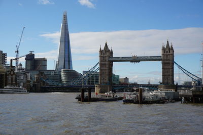 View of bridge over river