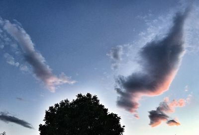 Low angle view of cloudy sky