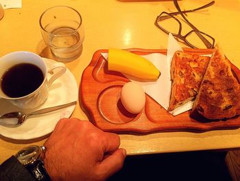 Close-up of food on table