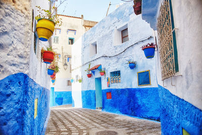 Low angle view of buildings in city