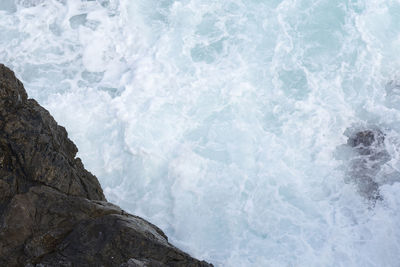 High angle view of sea