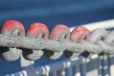 Close-up of rusty chain