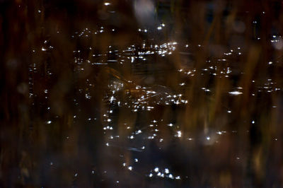 Full frame shot of water at night