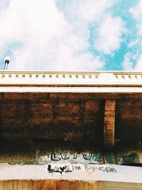 Low angle view of built structure against sky