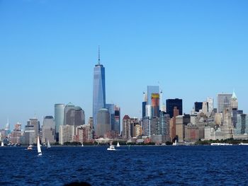 Lower manhattan seen from si ferry