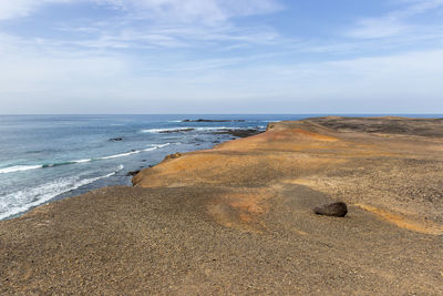 Coastline in the natural park of jandia - parque natural de jandina - on  fuerteventura