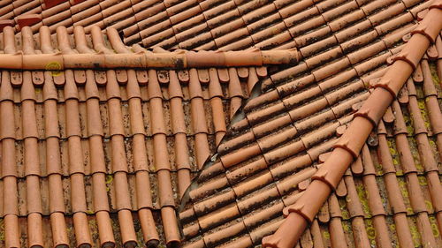 Full frame shot of roof tiles