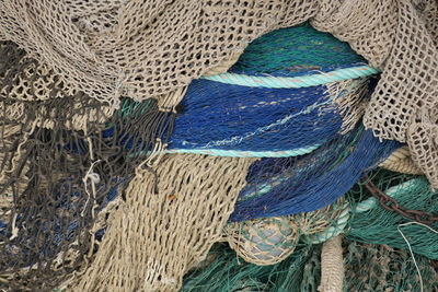 Full frame shot of fishing net