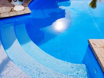 High angle view of swimming pool