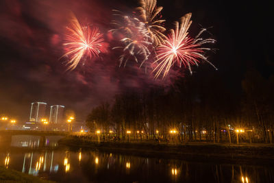 Festive salute in honor of the victory day, 09.05.2021, ivanovo, ivanovo region, russia.