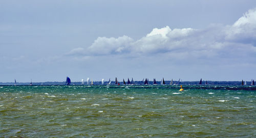Panoramic view of sea against sky