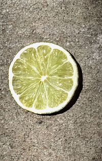 High angle view of lemon in container