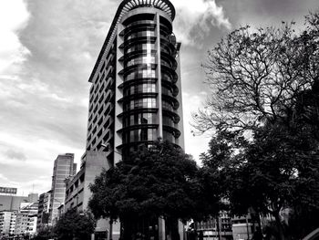 Low angle view of buildings against sky