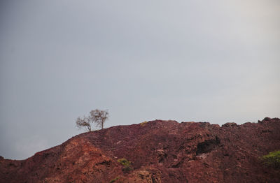 Low angle view of mountain against sky