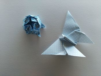 Close-up of paper on table