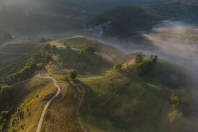 High angle view of landscape