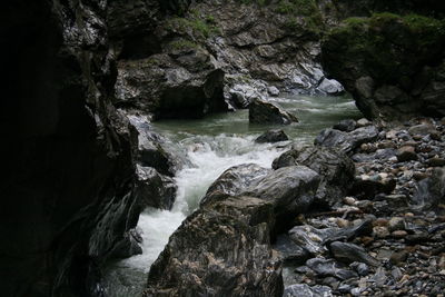 River flowing through rocks