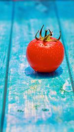 Close-up of strawberry on table