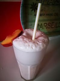 Close-up of drink in glass