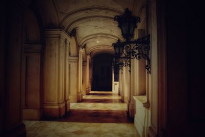 Empty corridor of building