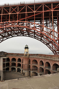 Arch bridge in city