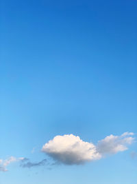 Low angle view of clouds in blue sky