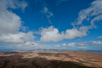 Scenic view of landscape against cloudy sky