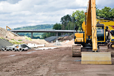 View of construction site against sky