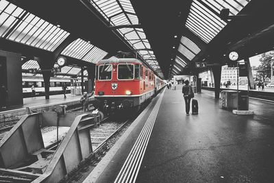 Train at railroad station