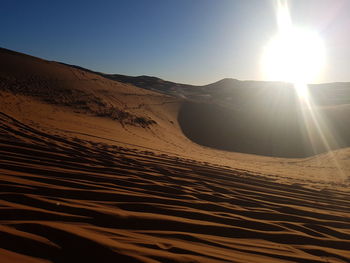 Scenic view of desert against sky