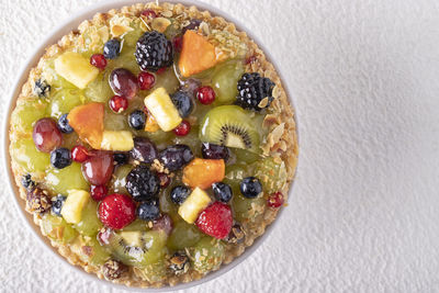 Directly above shot of fruits in bowl