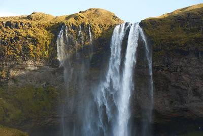 Scenic view of waterfall