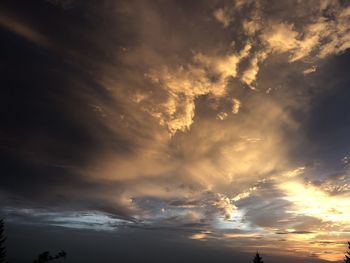 Low angle view of sky during sunset