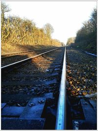 Surface level of railroad tracks