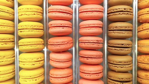Close-up of multi colored macaroons