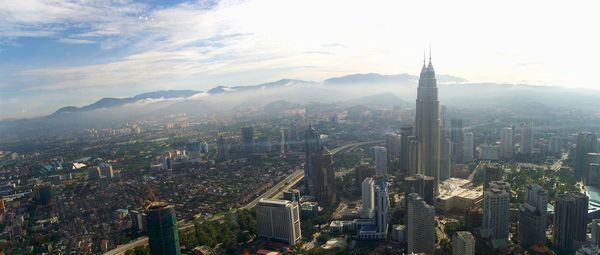 High angle view of cityscape