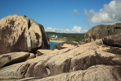 Scenic view of mountain against sky