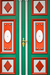 Close-up of closed door