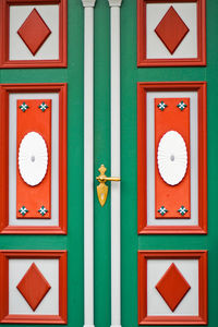 Full frame shot of closed house door