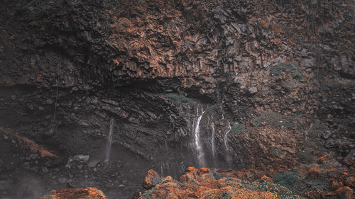 Scenic view of waterfall