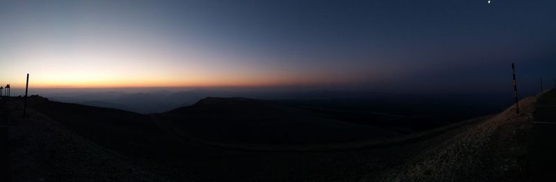 Scenic view of landscape at sunset