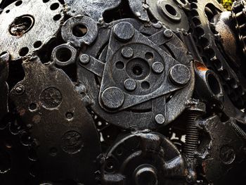 Full frame shot of rusty machine part